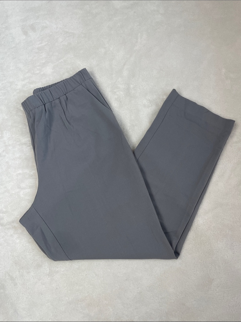 Allison Daley Classic Pull-On Comfort Waist Straight Leg Pants - Steel Gray